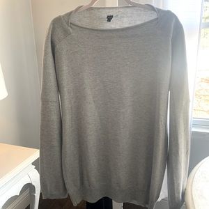 Tunic Style Gray Boatneck Sweater size large